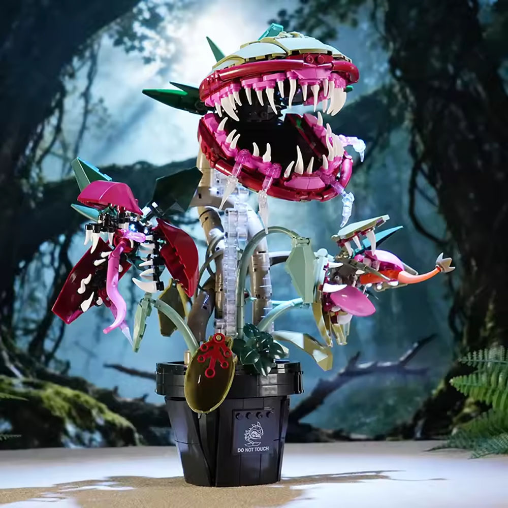 Plant Parent Gifts - ตัวต่อดอกไม้กินคนในกระถางสุดสร้างสรรค์ ของสะสมตกแต่งบ้าน ของเล่น MOC ของขวัญสำหรับผู้ใหญ่ 1118