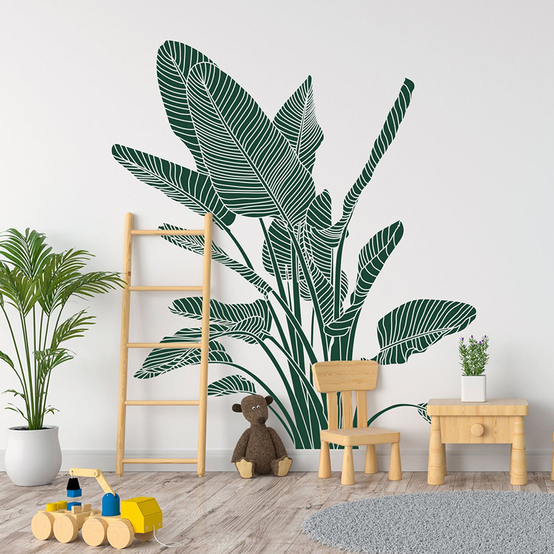 Monstera Thai Constellation - Bird Of Paradise Tropical Plant Wall