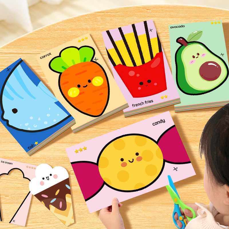 Plant Parent Food - งานตัดกระดาษทำมือ โอริกามิที่น่าสนใจ ลายสัตว์/พืช/อาหาร รวมถึงกรรไกร ของเล่นแบบโต้ตอบระหว่างพ่อแม่และลูก