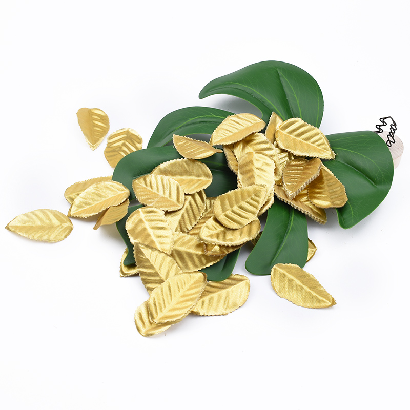 Plant Parent Gifts - Bunga hiasan พืชเทียมกุหลาบไหมใบไม้ทองใบไม้100/200ชิ้นพวงมาลัยคริสต์มาสแบบทำมือของขวัญของตกแต่งงานแต่งงานบ้าน