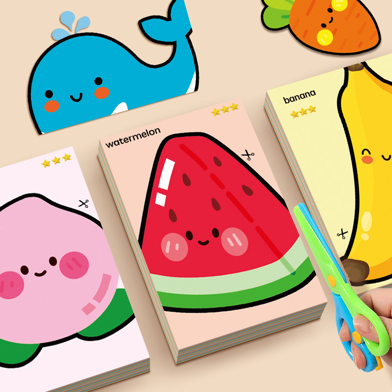 Plant Parent Food - งานตัดกระดาษทำมือ โอริกามิที่น่าสนใจ ลายสัตว์/พืช/อาหาร รวมถึงกรรไกร ของเล่นแบบโต้ตอบระหว่างพ่อแม่และลูก