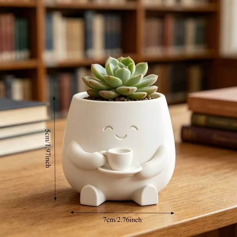 กระถางดอกไม้รูปหน้าแมวยิ้มน่าร - Cactus Mix Pot บทวิจารณ์และราคา