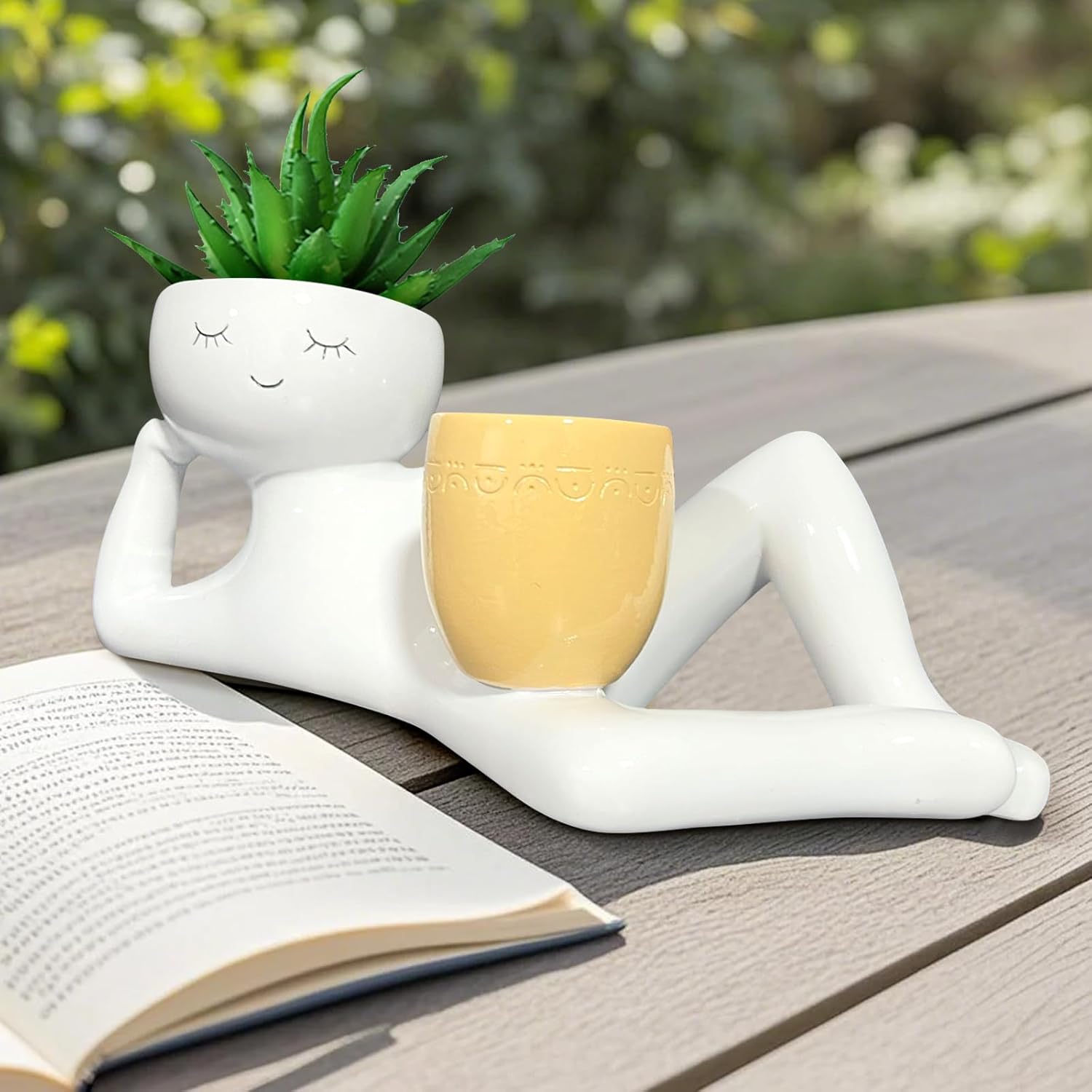 กระถางต้นไม้รูปคนขี้เกียจสุดน่ - Cactus Mix Pot บทวิจารณ์และราคา