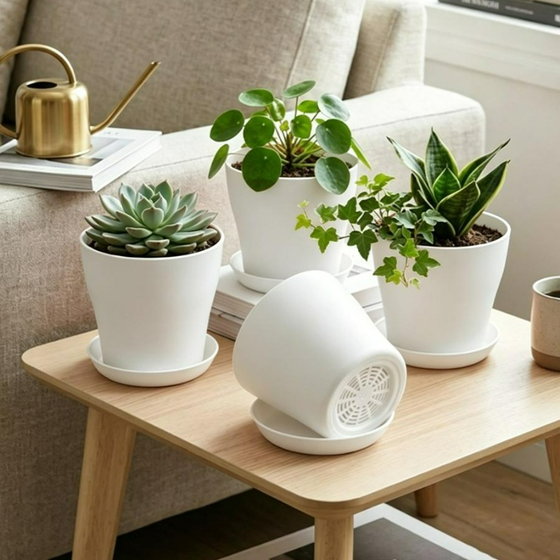ชุดกระถางต้นไม้พร้อมรูระบายน้ำ - Cactus Mix Pot บทวิจารณ์และราคา